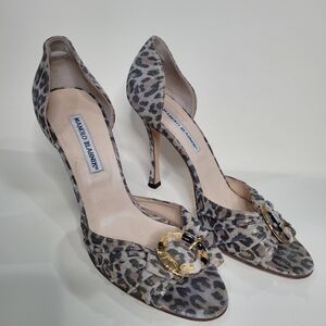 Manila Blahnik Anomsl Print Heel